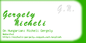 gergely micheli business card